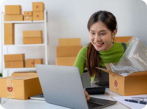 Person researching trademarks