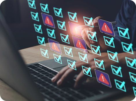 Person researching trademarks